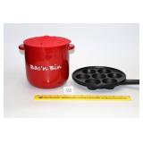 Chefologist Ceramic Bacon Cooker & a cast iron