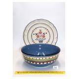 Ceramic Serving Bowl & Cumberland Serving Plate,