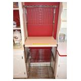 Wire Baker's Rack w/ work shelf; approx. 23 1/4