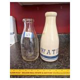 Vintage City View Dairy 1 Quart Milk Bottle from