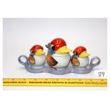 Vintage Lusterware Bird Condiment Set, made in