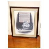 Framed Elsie R. Hall Print; approx. 26 in x 22