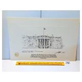 White House Print Presented to a Member of the