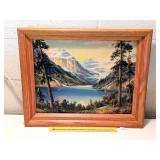 Vintage Framed Decorator Print; approx. 21 in x