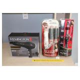 Hair Dryer, styling brush & curling iron