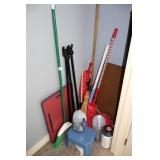 Group of cleaning supplies, also (3) door