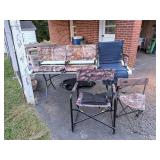 Group of Folding Chairs & Stadium Chairs