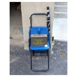 Metal Ammo Box & small folding chair w/ storage