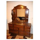 Vintage Wooden Dresser w/ laminate top; matches
