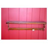 Wood & Metal Wall Shelf; approx. 30 in L