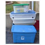 Group of Plastic Storage Containers, at least one