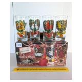 Set of 12 Days of Christmas Glass Tumblers by