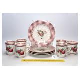 (4) Pfaltzgraff 'Delicious' Pattern Dessert