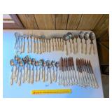 Set of Pfaltzgraff 'Tea Rose' Flatware, some