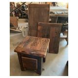 Rustic End Table and Wood Panels