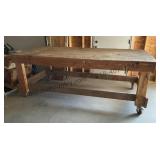 Large Work Table on Castors