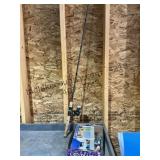 Lowrance GPS, Fishing Rod, and Fishing Tackle