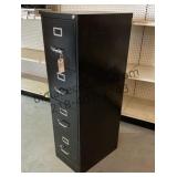 Black 4 Drawer File Cabinet
