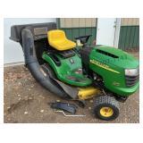 John Deere L110 Lawn Tractor and Bagger