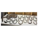 Vintage Tractor Seat and Horseshoes