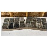 Hardware in Small Gray Bins