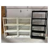 3 - Plastic Shelf Units
