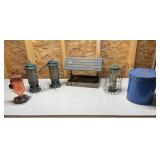 Bird Feeders and metal Bucket