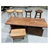 Coffee Table and Stools