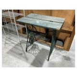 Table with Vintage Sewing Machine Base