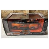 Harley Davidson Pickup and Motorcycle Model Set