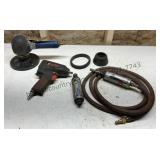 Air Powered Sander, 2 Grinders, and Driver