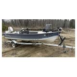 Fishing Boat, Motor, and Trailer