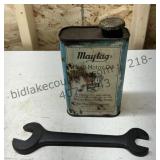 Vintage Oil Can and Wrench