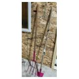 Garden Hoe and Fork