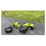 2 SunJoe Electric Lawn Mowers For Parts, Repair