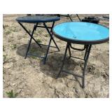 2 Small Folding Outdoor Tables