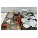 Vintage Tea Set, Candles, and More
