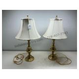 Pair of Brass Table Lamps