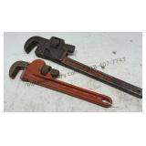 Adjustable Pipe Wrenches Lot 2