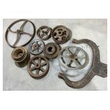 Vintage Metal Wheels, Pulleys, and More