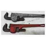 Adjustable Pipe Wrenches Lot 2