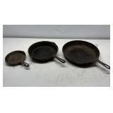 3 Cast Iron Skillets