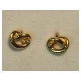 Gold Plated Sterling Silver Knot Earrings