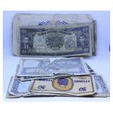 Vintage Foreign Paper Currency