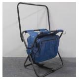 (1) Folding Camp Chair, w/Storage, Blue