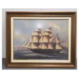 Painting: "British Barque Geelong TBowman Command"