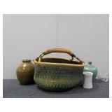 Pottery Vases Woven Basket Wall pug in.