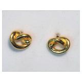 Gold Plated Sterling Silver Knot Earrings