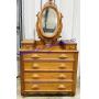 Wooden Wishbone Dresser & Mirror (69 x 40 x 17)