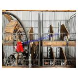 Lot of Gas Regulators & Hoses & Wire Bins